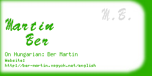 martin ber business card